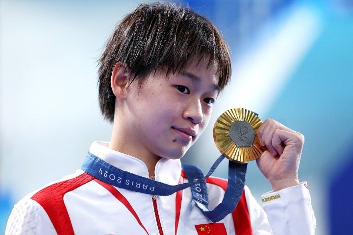 東京五輪で１つの金メダル、パリ五輪で２つの金メダルを獲得した高飛び込みのクアン・ホンチャン。(C)Getty Images