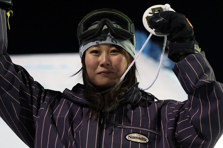 スノーボードのワールドカップ（W杯）女子スロープスタイル開幕戦で見事優勝した村瀬心椛。(C)Getty Images