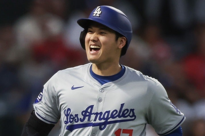 凱旋試合で申告敬遠された大谷。(C)Getty Images