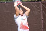 新生エディー・ジャパンでフッカーを務める原田。(C) JRFU