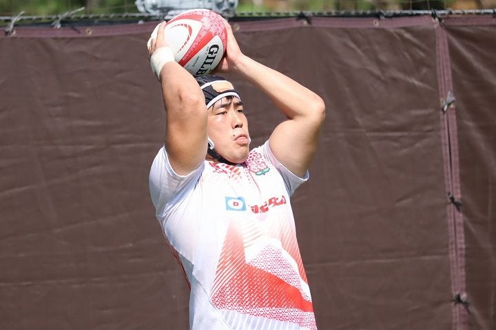 新生エディー・ジャパンでフッカーを務める原田。(C) JRFU