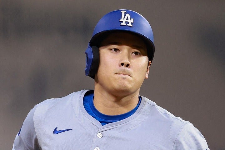 MLBキャリア初のポストシーズン進出目前の大谷。(C) Getty Images