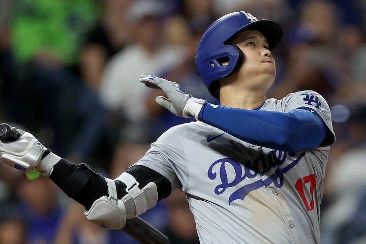 ２年連続でリーグHR王に輝いた大谷。(C)Getty Images