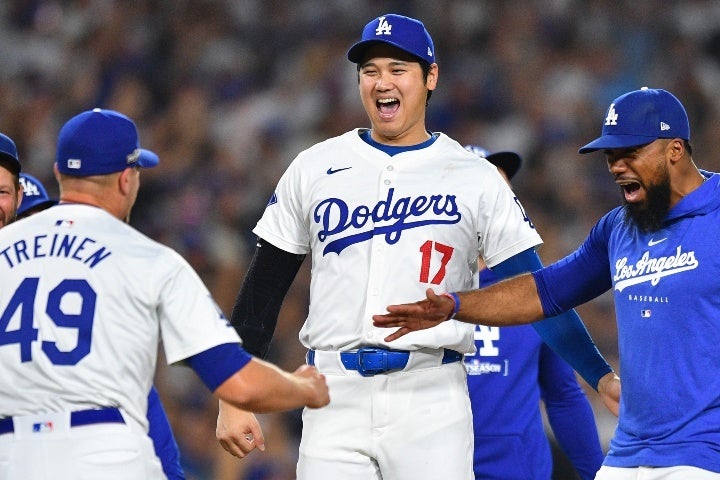 大谷は初のポストシーズンで地区シリーズを突破。ドジャースはNLCS進出を果たした。(C) Getty Images