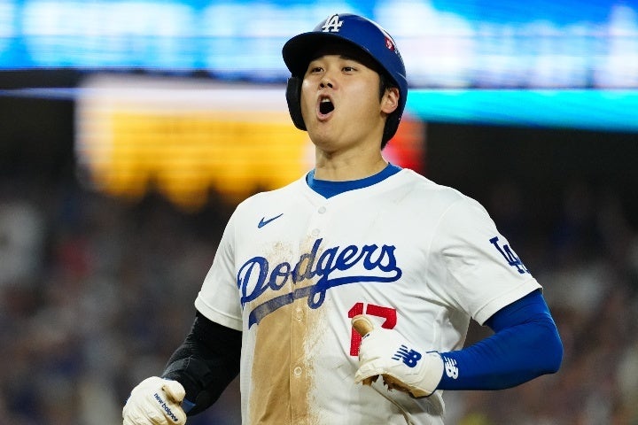 大谷は２回に千賀から適時打を放つなど４打数２安打。ドジャースはNLCSを先勝した。(C)Getty Images