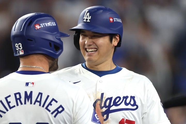 メッツとのリーグ優勝決定シリーズ初戦で２安打、１打点をマークした大谷。(C)Getty Images