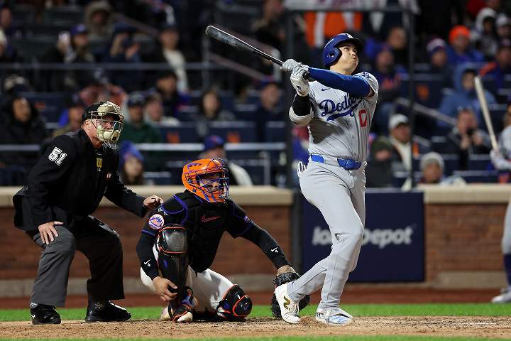 大谷が８回に特大の３ランを放った。(C) Getty Images