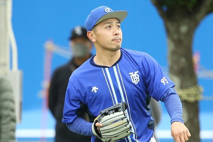 横浜DeNAベイスターズから戦力外通告を受けた、左腕投手の石川達也。写真：THE DIGEST写真部