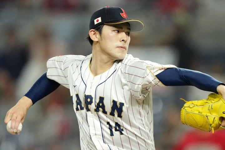 今オフにMLBに移籍する佐々木。その去就には米メディアも注目している。(C)Getty Images