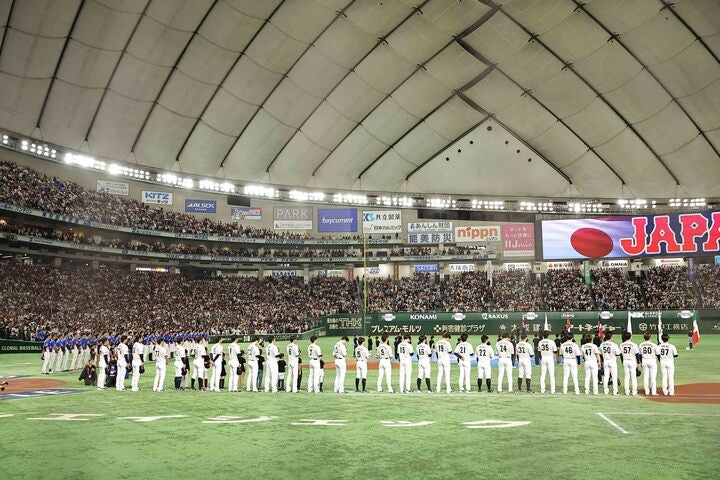 この日、プレミア12の日本vs台湾の決勝に集まった大観衆。写真：梅月智史（THE DIGEST写真部）