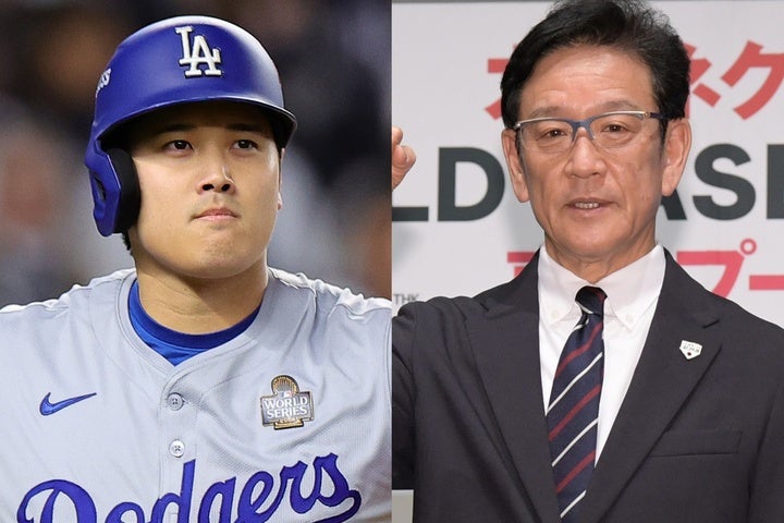 大谷（左）の二刀流を成功させた栗山氏（右）。(C) Getty Images/THE DIGEST写真部