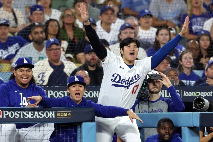 MLBキャリア初のポストシーズンを経験した大谷。「本当に楽しかった」と振り返った。(C)Getty Images