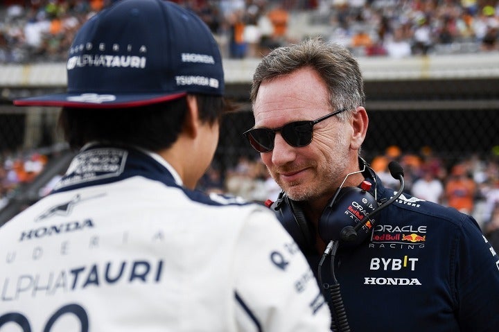 角田（左）について触れたホーナー氏（右）。(C)Getty Images