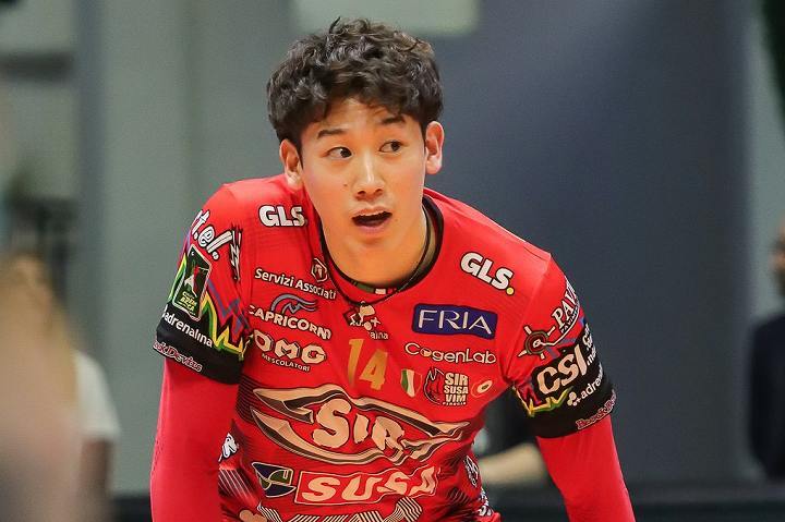 ペルージャの12連勝に貢献した石川。相手司令塔も驚く活躍をみせた。(C) Lega Pallavolo Serie A