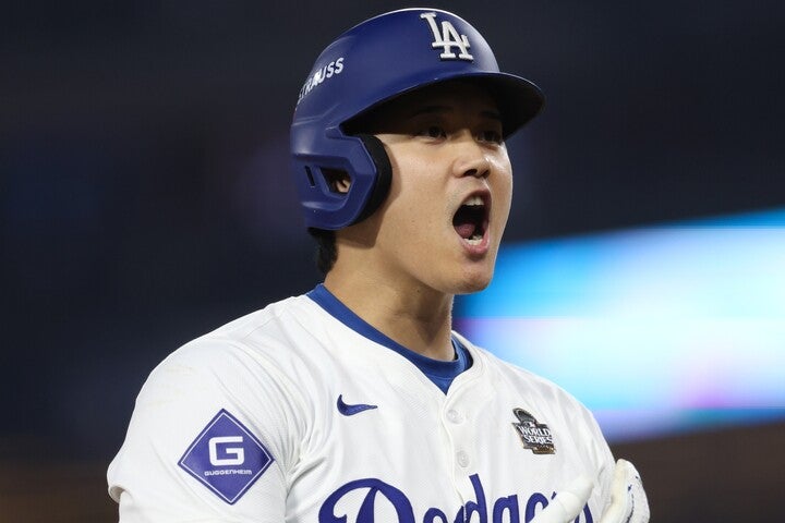 異次元のパフォーマンスを披露したドジャースの大谷。(C)Getty Images