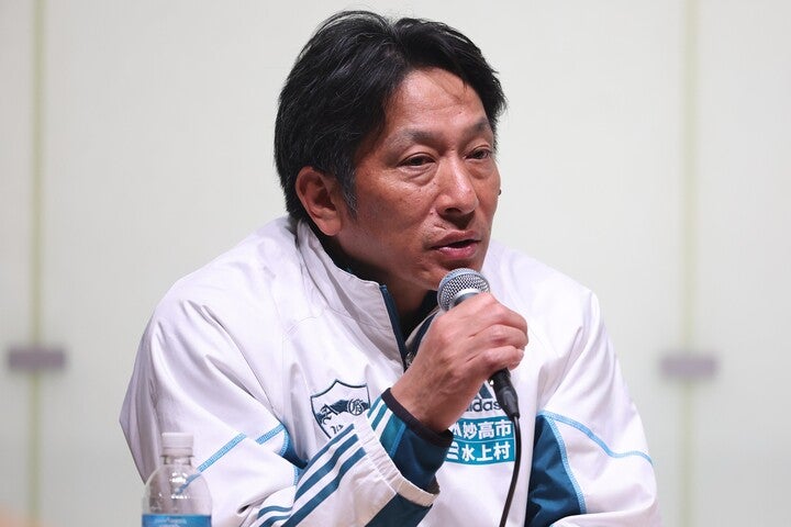 選手たちから絶大な信頼を得る原晋監督。写真：滝川敏之