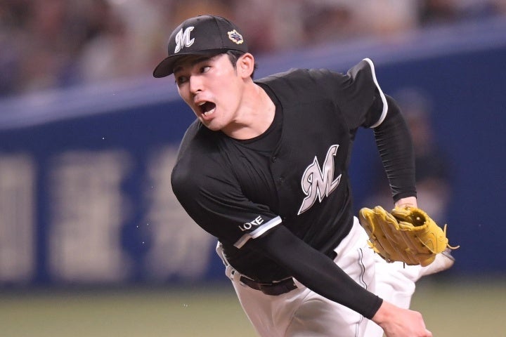 ドジャース入団が決まった佐々木。写真:鈴木颯太朗