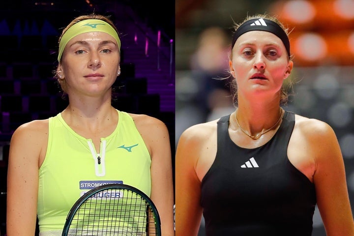 女子ダブルス世界４位のリュドミラ・キチェノク（左）が、試合後にクリスティナ・ムラデノビッチ（右）との握手拒否の理由をSNSを通じて明かした。(C)Getty Images