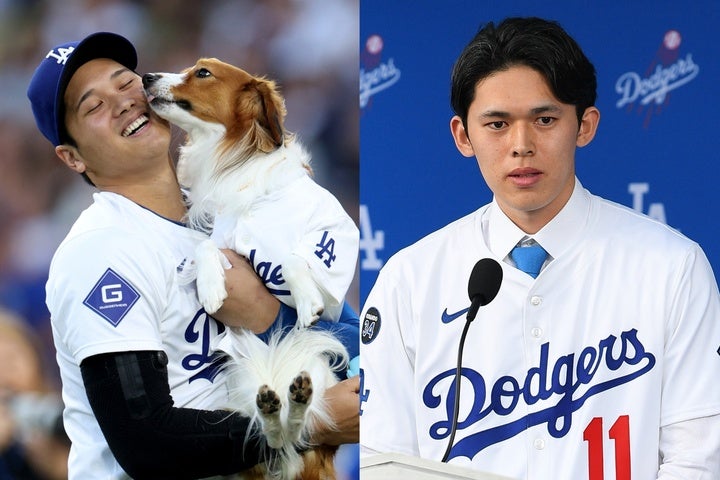 大谷（左）が佐々木（右）との会談の席で愛犬を連れてきたことが明らかになった。(C)Getty Images