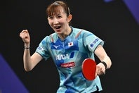 早田ひなが史上６人目の全日本３連覇を飾った。(C)Getty Images