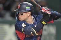 井端監督初陣となった2023年のアジアプロ野球チャンピオンシップでベストナインに選ばれた佐藤。写真：鈴木颯太朗