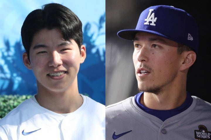 2023年のWBCではともに韓国代表でプレーしたT・エドマン(右)とキム・ヘソン(左)。(C) Getty Images