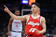 NBAと下部のＧリーグを行き来するハードな日々を送っている河村。(C)Getty Images