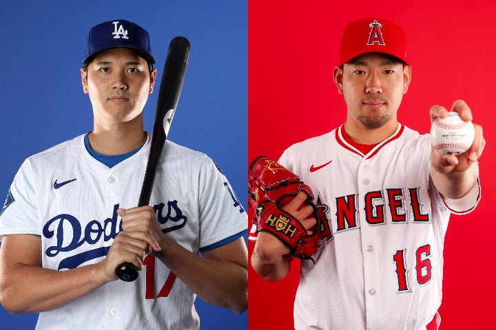 日本時間３月１日に行なわれるドジャースとエンジェルスのオープン戦で、大谷と菊池の“花巻東高”対決が予定されている。(C)Getty Images