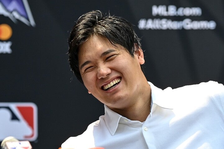 ドジャースの大谷翔平。ファミリーマートの「おむすびアンバサダー」に就任した。(C) Getty Images