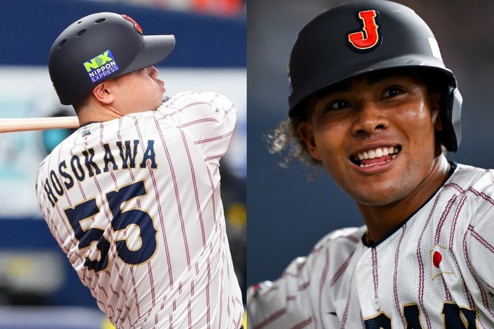 細川（左）と水谷（右）は現役ドラフト経験者として初の侍J入りを果たした。(C)Getty Images