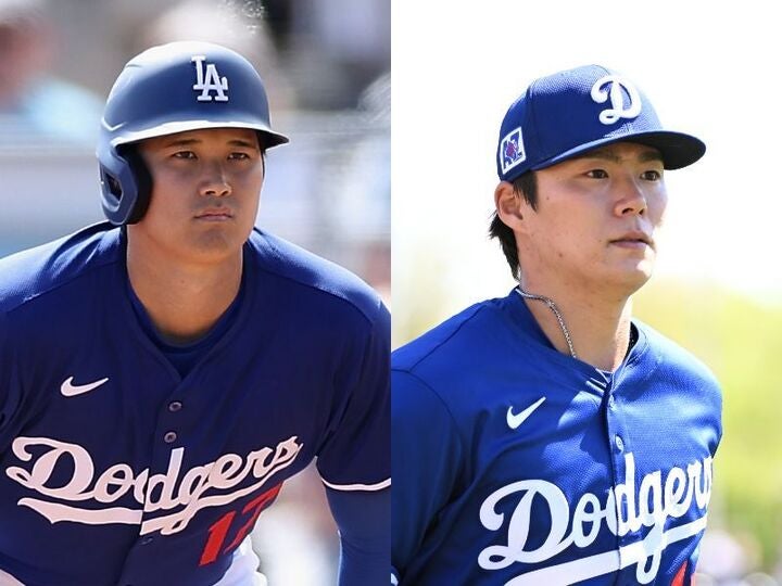 ドジャースの大谷翔平(左）と山本由伸（右）。東京開催のMLB開幕シリーズでどんな活躍を見せてくれるのか。(C)Getty Images