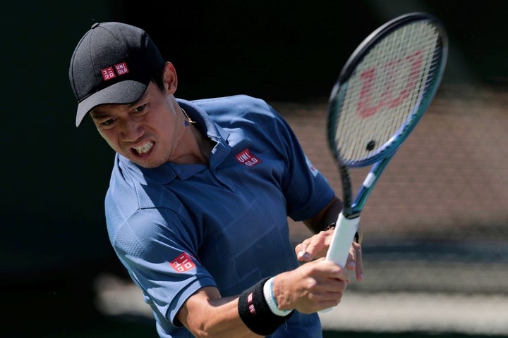 レベルの高いアリゾナ・チャレンジャーで初戦から難敵に勝利した錦織圭（写真は先週のプレー）。(C)Getty Images