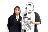 人気テニス漫画『BREAK BACK』（ブレークバック）の著者KASA氏（右）が、変幻自在のテニスで人気急上昇中の伊藤あおい選手（左）と対談。その驚きの内容について考察した。写真：KASA提供