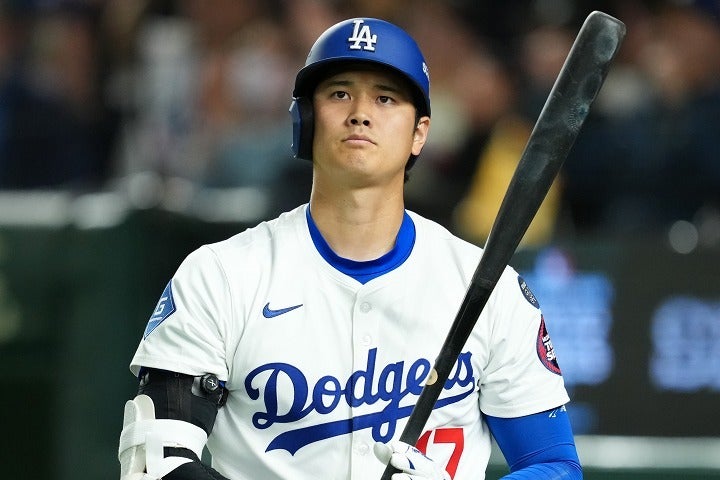 チームメイトから称賛された大谷。(C)Getty Images