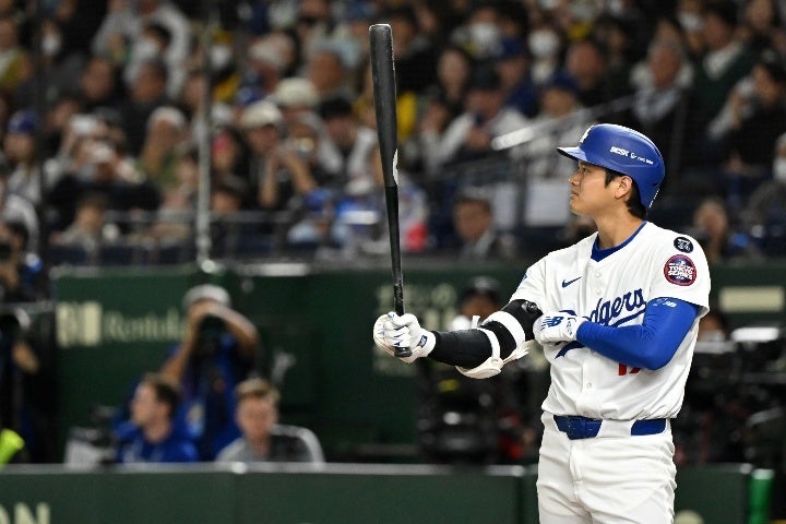 大谷の打席だけ異様な光景が起きている。(C)Getty Images