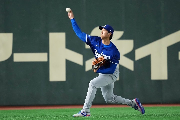 大谷は東京Dで「投手」として練習した。(C)Getty Images