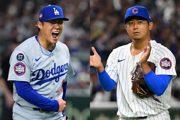 好投した山本（左）と今永（右）。(C)Getty Images