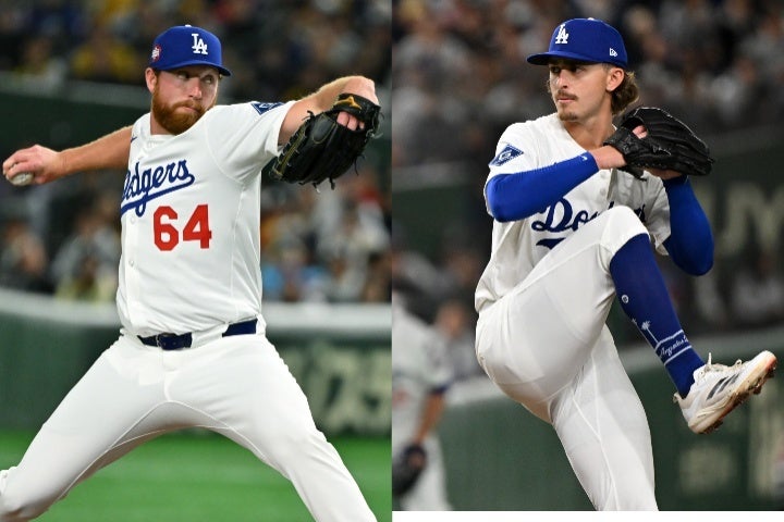 ロブレスキー(右)はマイナー降格、サウアー(左)が昇格となった。(C)Getty Images
