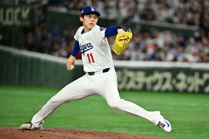 19日のカブス戦でメジャーデビューを果たした佐々木。(C) Getty Images