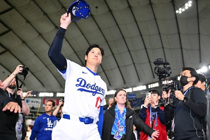 東京Dに凱旋した大谷。その熱狂ぶりは米アナリストも感嘆するほどだった。(C)Getty Images