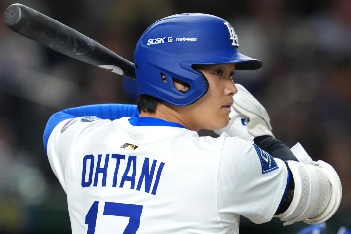 24年シーズンのナ・リーグ本塁打王の大谷が、開幕２試合目で早速第１号。(C)Getty Images