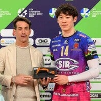 今大会で２度目のMVPに選ばれた石川。(C)Sir Susa Vim Perugia