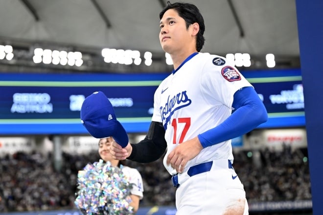 大盛況に終わったMLB開幕シリーズ。大谷（写真）を筆頭に両チームのスターたちが東京で躍動した。(C)