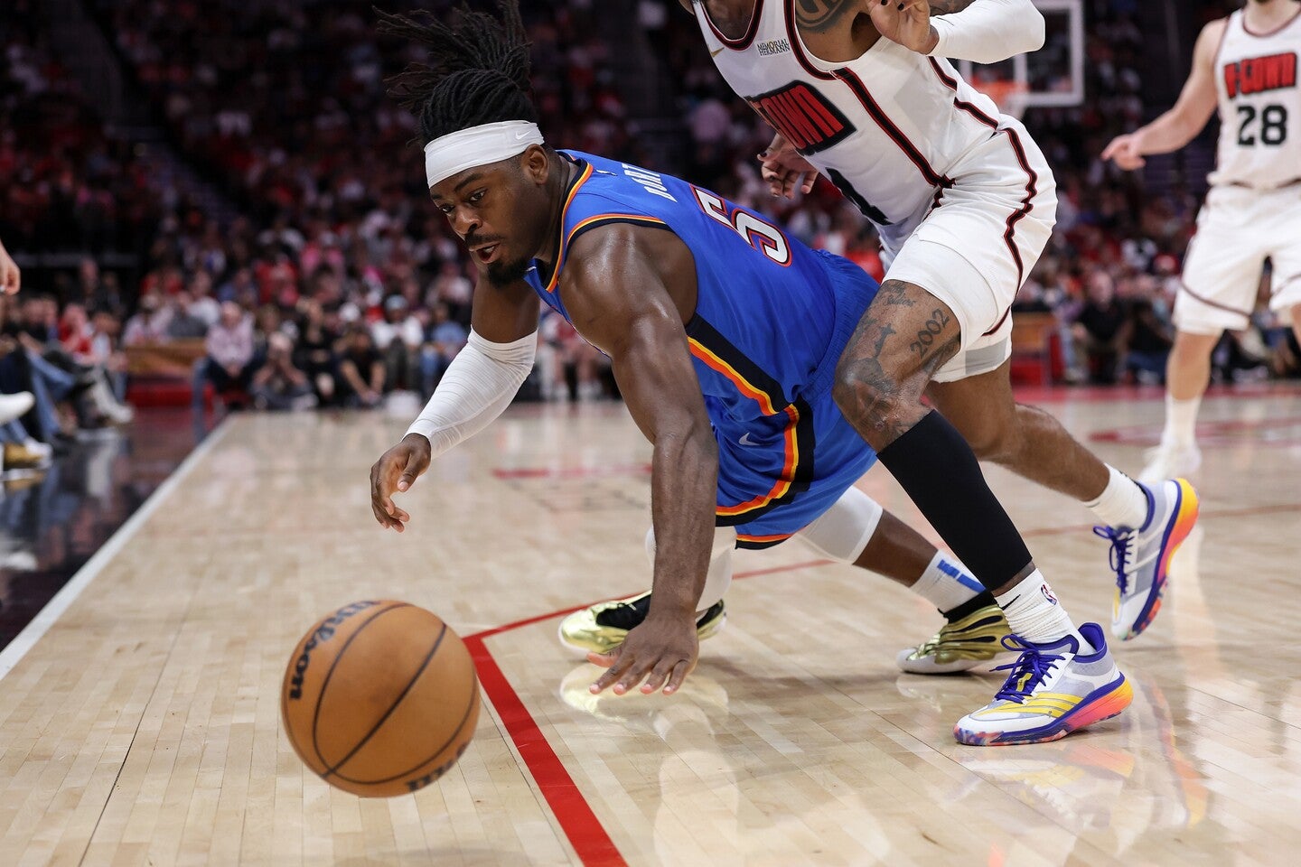 ２WAY契約を経て、今やドートはリーグトップクラスのディフェンダーへと成長した。(C)Getty Images