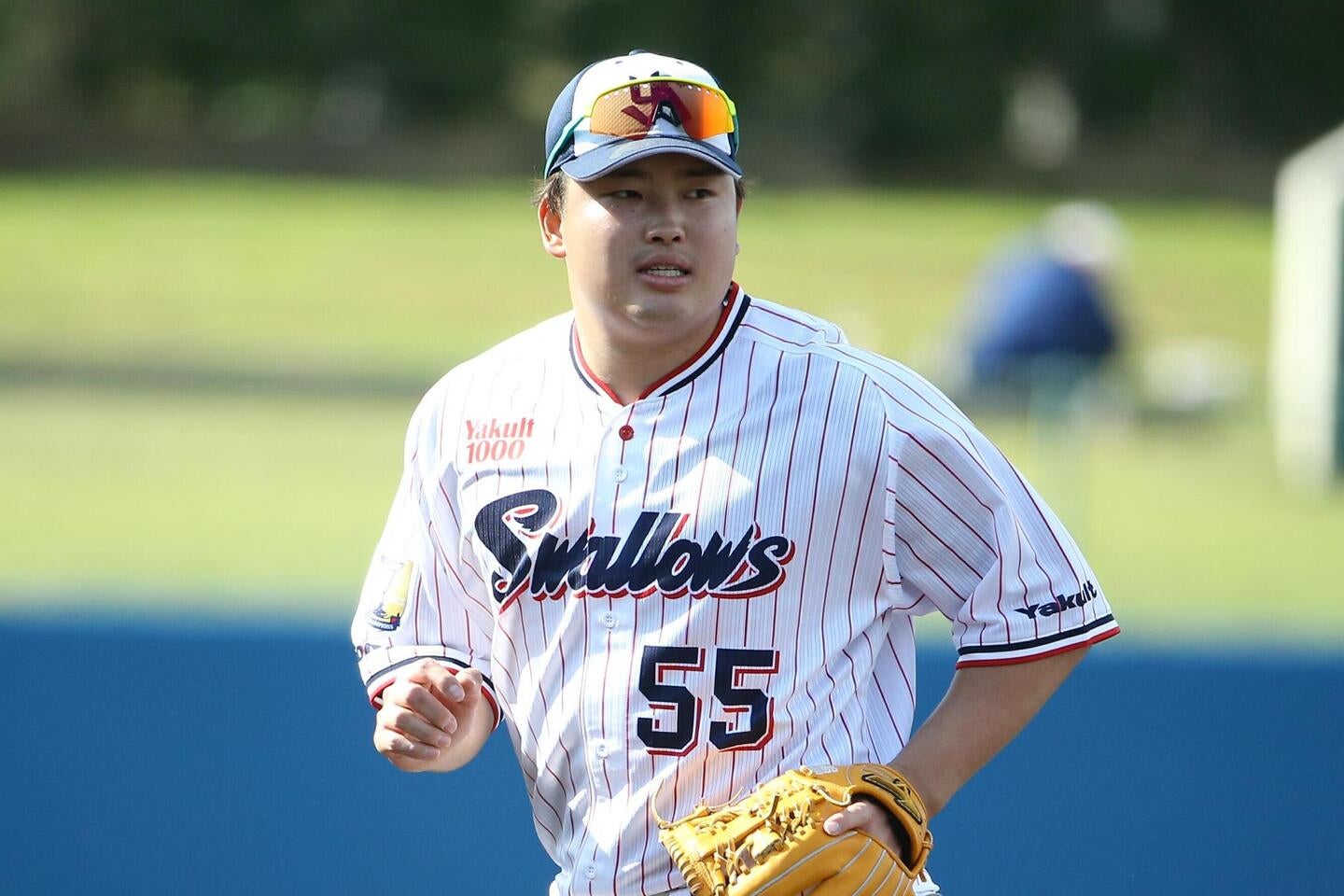 ヤクルトの村上宗隆。ファームで好守備を披露した。写真：THE DIGEST写真部