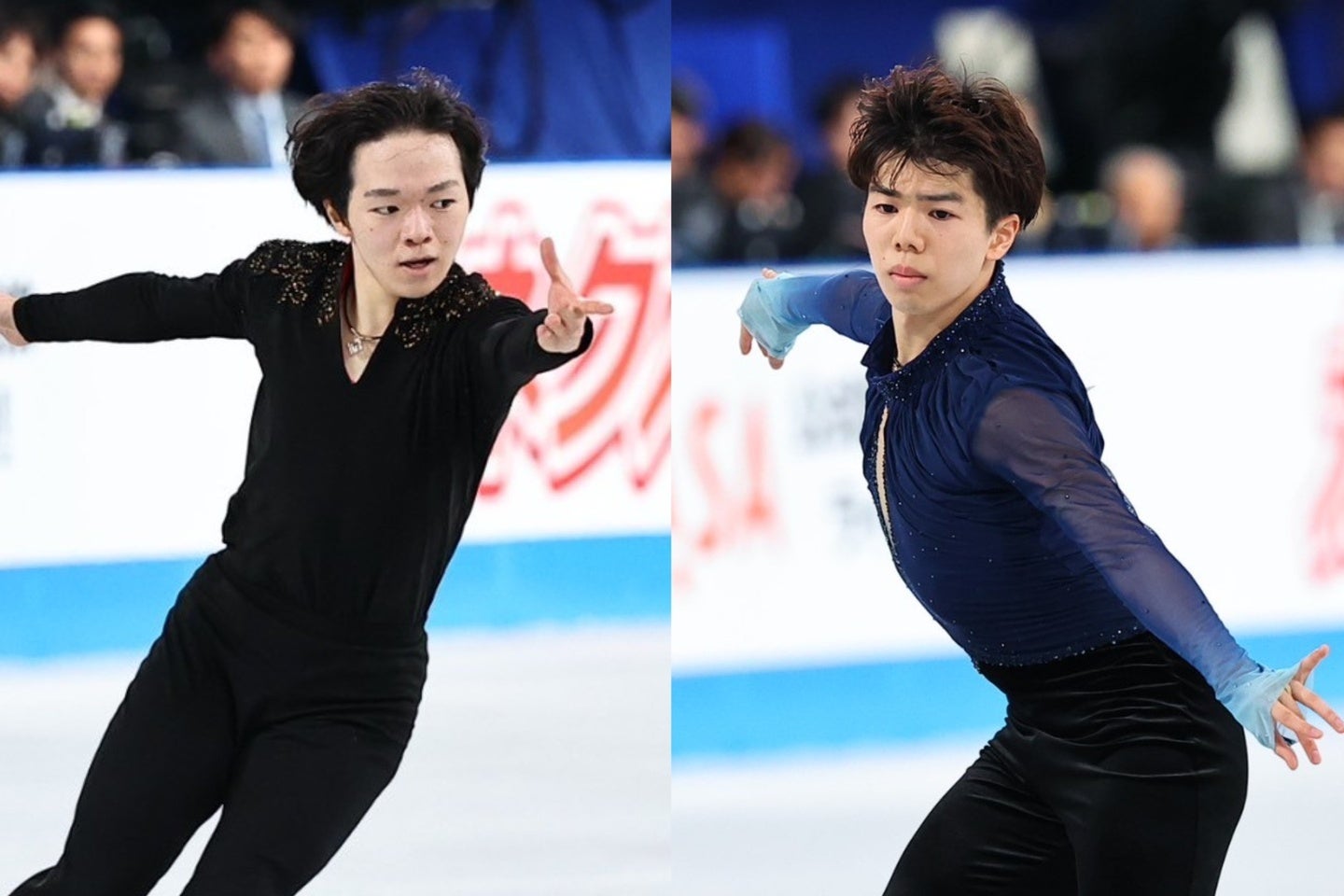 FSに臨んだ鍵山（左）と佐藤（右）。写真：梅月智史（THE DIGEST写真部）