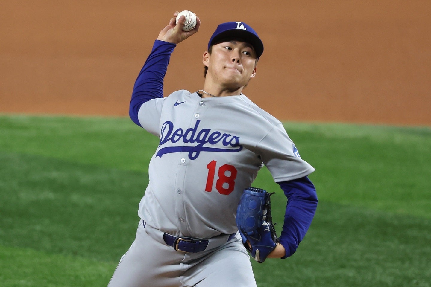山本が７回無失点の快投で今季３勝目を挙げた。(C) Getty Images