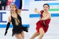 FSに臨んだ坂本（左）と千葉（右）。日本は銀メダルで国別対抗戦を終えた。写真：梅月智史（THE DIGEST写真部）