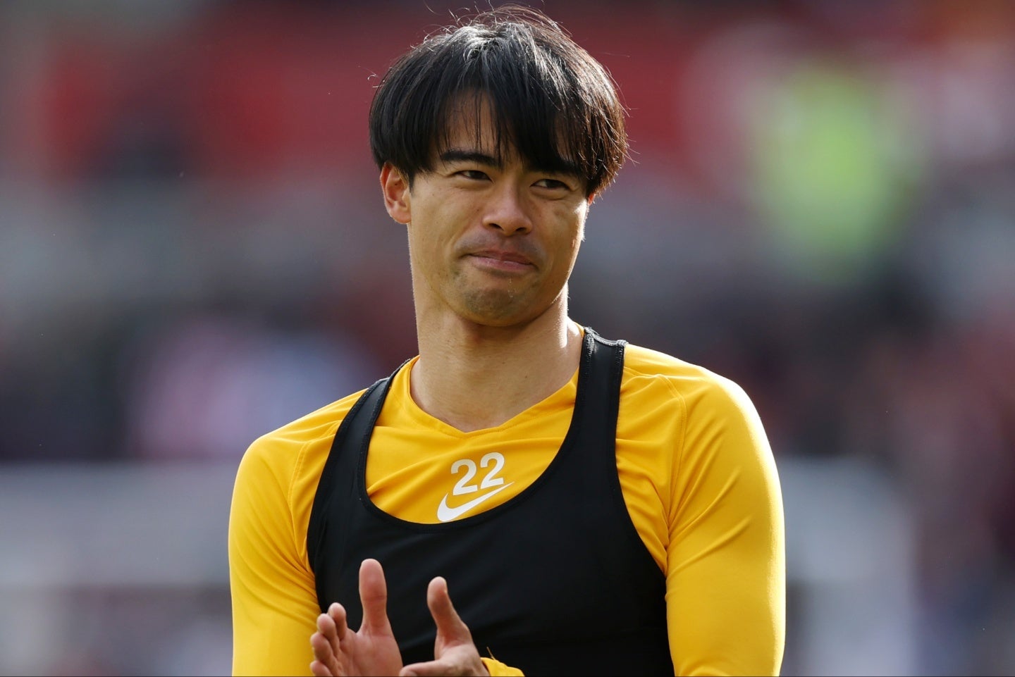 途中出場から１ゴールをもぎ取った三笘。(C)Getty Images