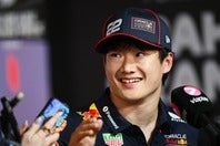 貴重なオフショットを自身のインスタグラムに公開した角田。(C)Getty Images